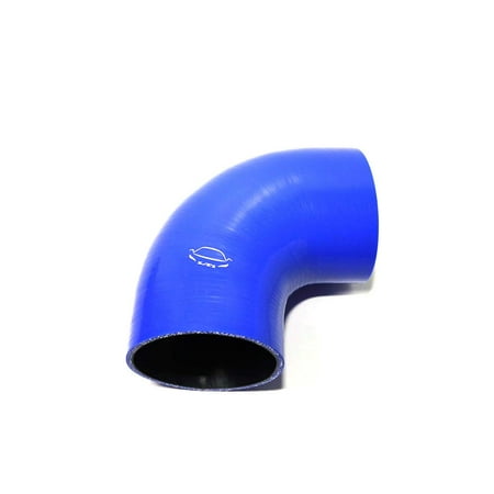 Vibrant 4 Ply Reinforced Silicone Elbow Connector - 2.75in I.D. - 90 deg. Elbow (BLUE)