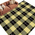 thumbnail image 2 of 5x8 Washable Area Rug, Yellow Black Non-Slip Large Rectangle Rug for Living Room Dining Room, Buffalo Lattice Indoor Floor Mat for Home Decor, 2 of 9