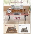 thumbnail image 5 of VASAGLE Electric Standing Desk, Height Adjustable Desk, Sedentary Reminder, 4 Memory Heights, for Home Office, 63 x 27.6 Inches, Rustic Brown, 5 of 5