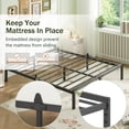 thumbnail image 4 of Siblance 14 inch Queen Metal Platform Bed Frame, Heavy Duty, No Box Spring, Noise Free, Easy Assembly, Black, 4 of 8