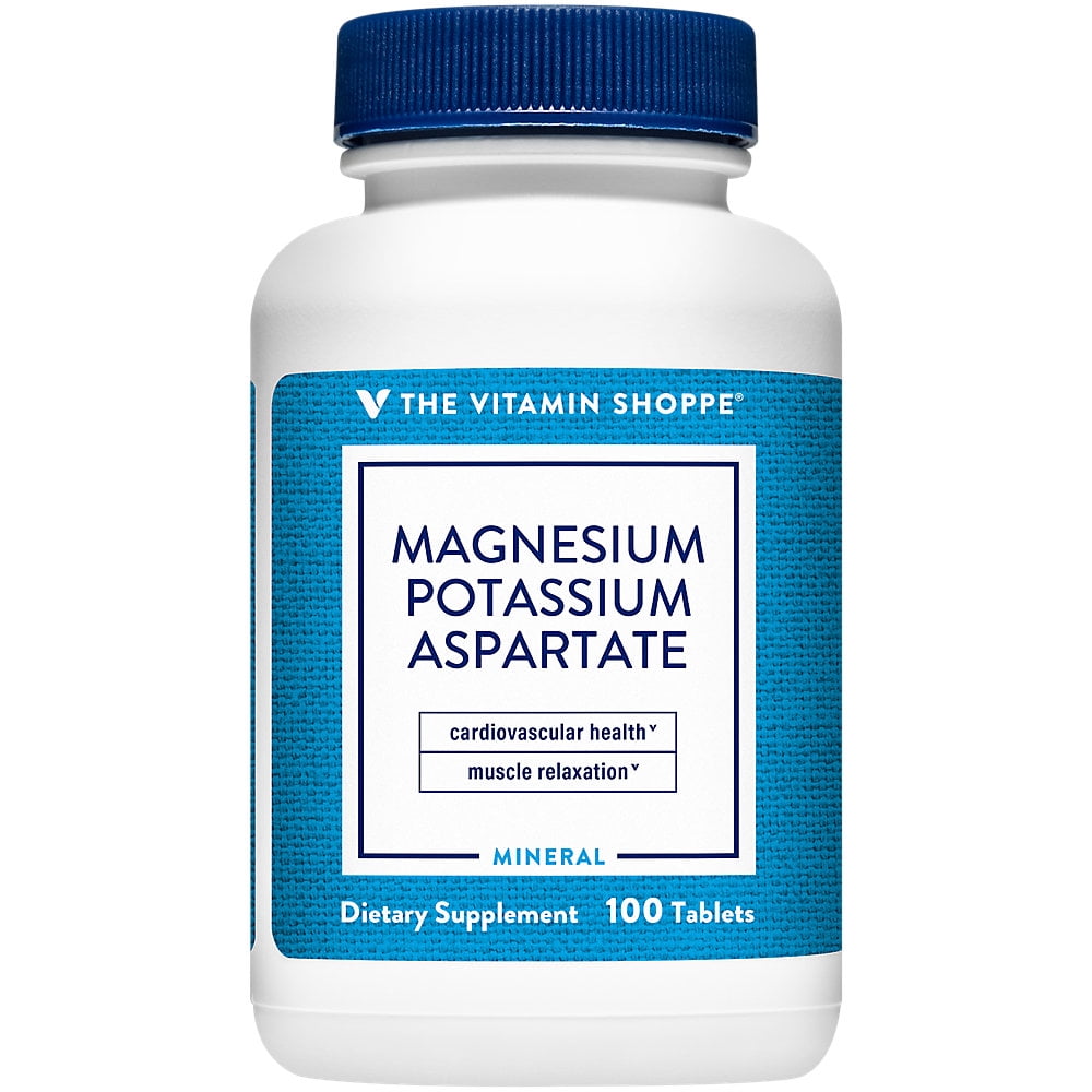 The Vitamin Shoppe Magnesium Potassium Aspartate, Well Absorbed Form of