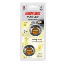 Motor Trend AF-302 (2 Count) Car Air Freshener Vent Clips for Car Truck Van SUV, Home & Kitchen, Long Lasting Odor Eliminator, Scented Oil Fragrance Diffuser - Vanilla Scent, 2 Count