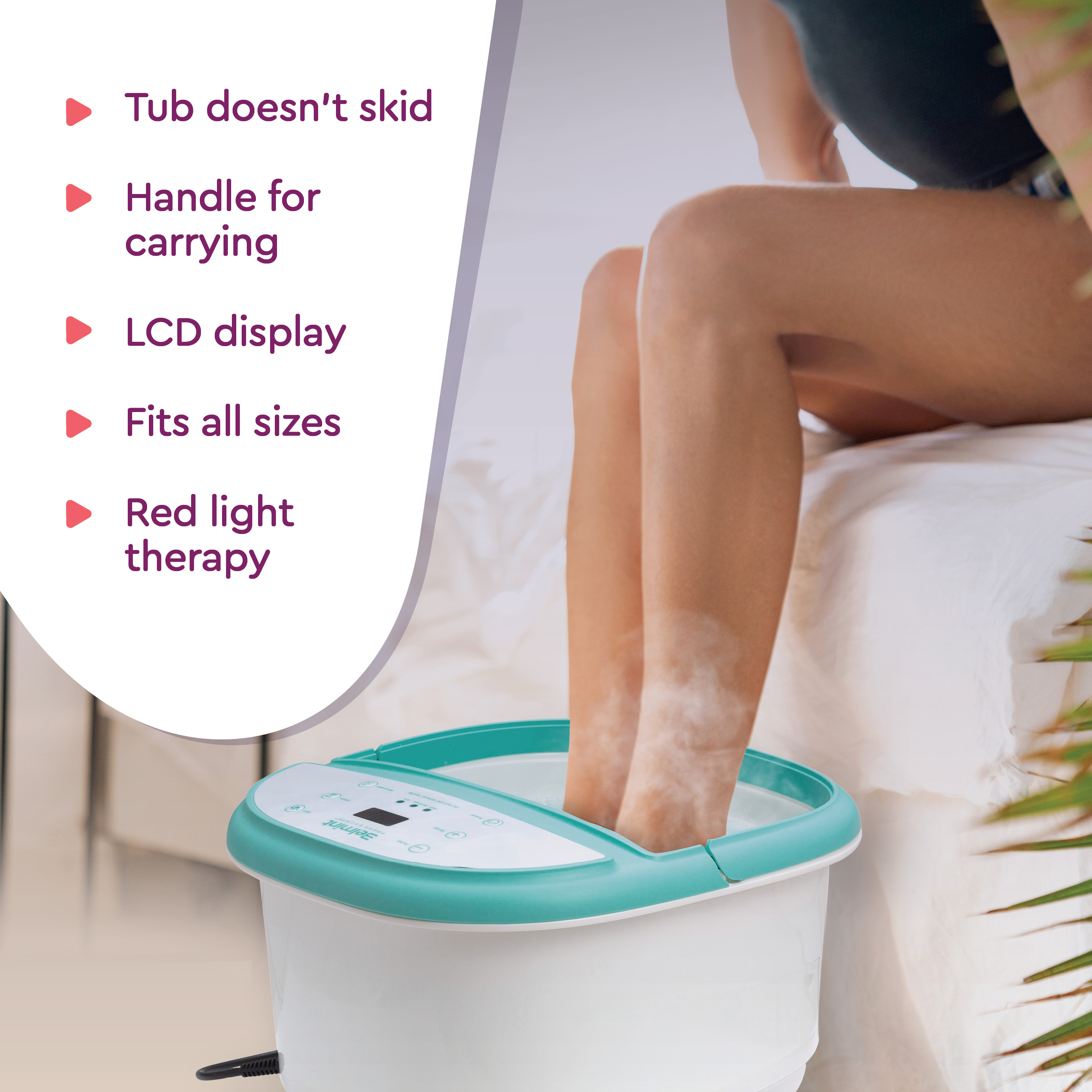 Belmint Foot Spa Bath Massager with Heat, 6 x Pressure Node Rollers, Bubbles, Foot Soaking Tub - image 4 of 8