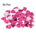 thumbnail image 3 of Unique Bargains 60 Pcs Acrylic Heart Rhinestone 15mm Flat Back Plastic Gems for Jewelry Making, Pink Red, 3 of 5