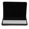 thumbnail image 2 of Estuche portátil para tarjetas de visita de PU en color gris con cierre magnético, tarjetero de acero inoxidable, 2 of 8