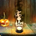 thumbnail image 4 of Luoshdecor Halloween Shadow Stand ，Funny Wooden Candle Holder Shadow Tea Light Scary Halloween Decorations, for Home, Yard, Tabletop, 4 of 5