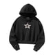 thumbnail image 4 of Sudaderas con capucha informales con cordón para mujer, sudadera recortada de manga larga, ropa cómoda de gimnasio para mujer para viajes por la calle XL, 4 of 8