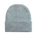 thumbnail image 3 of UTSJKR Beanie for Women Men Ski Watch Cap Cuffed Plain Skull Knit Hat Soft Fisherman Winter Hat Classic Slouch Stretchy Hat Gray, 3 of 3