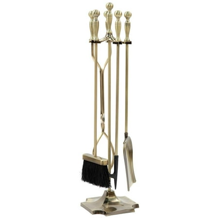 

Drevy Concord 5-piece Fireplace Tool Set Antique Brass