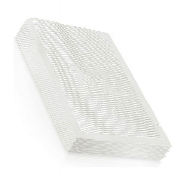 100 Piezas de Bolsas de Sellado Al Vacío de 20 X 30 cm con Ranura para Rasgar, Bolsas Planas de Plástico Transparente, Bolsas de Envasado de Alimentos A Granel