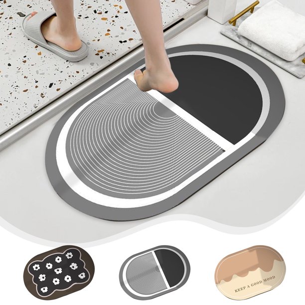 onlyliua Ofertas Navideñas Alfondo Absorbente, Aislado Rápido y Goma Antideslizante, Lavable, para Baño, Alfombra de Ducha para Frente a La Bañera, Cuarto de Ducha de 16 X 24