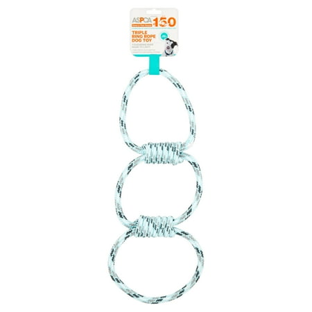 Black Dog Soft Toy - ASPCA Blue Triple Ring Rope Dog Toy