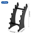thumbnail image 2 of Paquete de 2 Soportes de Plástico para Bolígrafos, Soporte de Exhibición de Acrílico para 6 Bolígrafos, Organizador Horizontal para Brochas de Maquillaje en Negro, 2 of 6