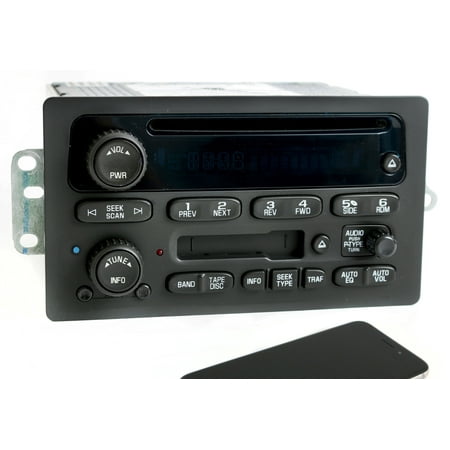 Restored Chevy GMC 2003-2005 Truck Radio AM FM CD Cassette w Bluetooth Music 15104156 (Refurbished)