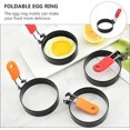 thumbnail image 4 of Anneau d'Oeuf Anti-Adhésive Moule d'Oeuf Frit Anneaux de Cuisson d'Oeuf Anneaux de Crêpe Réutilisables Pancake Shaper Anneau Rond Moule Shaper avec Brosse à Huile pour le Petit Déjeuner Sandwich, 4 of 5
