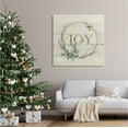 thumbnail image 2 of Stupell Industries Seasonal Winter Joy Wreath Graphic Art Gallery Wrapped Canvas Print Wall Art, Design by Carol Robinson, 2 of 7