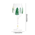 thumbnail image 3 of Colorful Painted Christmas Wine Glass 9in Festive Stemware Art Goblet with Gift Box for Holiday Party Table Decor, 3 of 6
