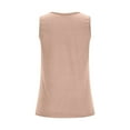 thumbnail image 5 of EchfiProm Womens Square Neck Tops Fall Sleeveless Undershirts Khaki Velvet Warm Pullover Slim for Women, 5 of 9
