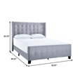 thumbnail image 6 of King Modern Wing Fabric Bed in Dove Gray, 6 of 7