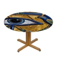 thumbnail image 3 of Orinice Egyptian Art Round Table Cover Stain Resistant Washable Indoor Outdoor Tablecloth Kitchen Dining Wedding Parties Outdoor Fitted 100% Polyester Fiber 31-35, 3 of 8