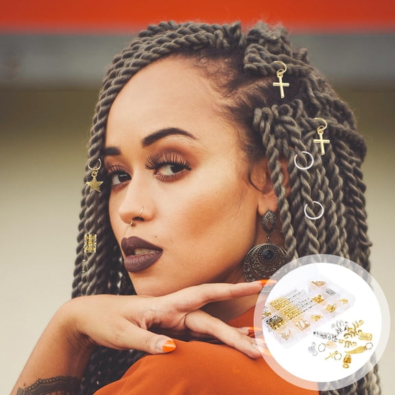 BESTYASH 159Pcs Braiding Hair Jewelry Hair Spirals Coils Charms Assorted Color for Hairstyles