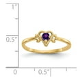 thumbnail image 3 of 14K Yellow Gold Ring Band Themed (02) February Amethyst Purple, 3 of 5