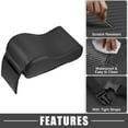 thumbnail image 3 of Auto Universal Center Console Armrest Cushion Soft Pad Arm Rest Cover Support Carbon Fiber Pattern Black, 3 of 6