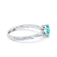 thumbnail image 2 of Vintage Style Twisted Band Marquise Cut Ring Paraiba Tourmaline CZ 925 Sterling Silver Size 9, 2 of 5