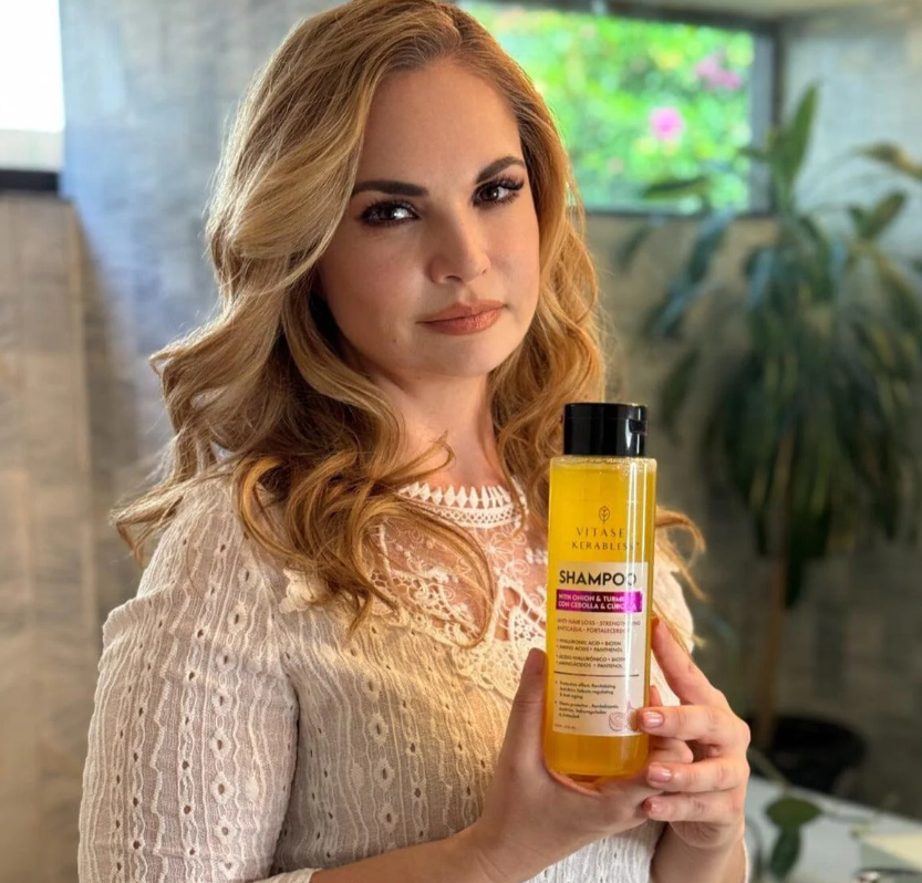 kit kerabless anti hair-loss and growth - shampoo + conditioner with onion and tumeric