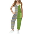 thumbnail image 2 of Maean Girls Summer Jumpsuit Pant Sleeveless Spaghetti Strap Straight Leg Loose Pant with Pockets, 2 of 7