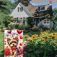 thumbnail image 3 of 2D plane, 1 2D plane Yorkshire Heart rose theme flag courtyard, vertical double-sided garden decoration of the flag, Yorkshire heart garden flag, indoor and outdoor decoration Valentine's Day garden, 3 of 5