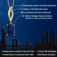 thumbnail image 2 of Gem Stone King 14K Yellow Gold Blue Sapphire and Lab Grown Diamond Pendant Necklace for Women | 2.48 Cttw | Gemstone September Birthstone | Octagon 9X7MM | With 18 inch Chain, 2 of 6