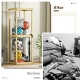 thumbnail image 5 of Signature Fitness Multi-Purpose Wooden Storage Rack，with Elastic Bands，for Toys, Clothes, and Household Items, Space-Saving，for Bedroom, or Playroom, 5 of 6