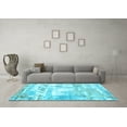 thumbnail image 3 of Ahgly Company Indoor Square Oriental Light Blue Industrial Area Rugs, 8' Square, 3 of 4
