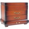 Wooden Jewelry and Keepsake Box with Drawers, Brown