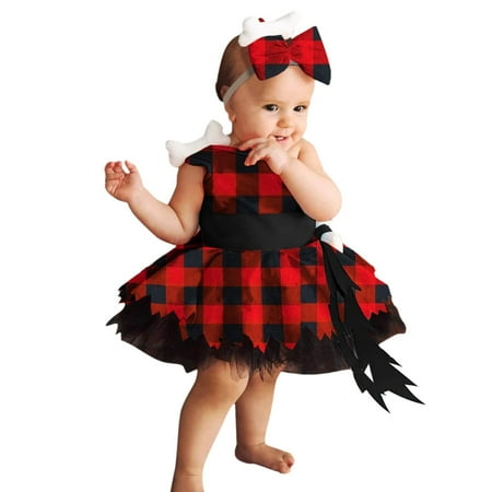 

Generic Girls Dress Historical Xmas Christmas Dress Cavegirls Dress Birthday Party Outfit with Headband Autumn Winter Clothes for Holiday Party Christmas（6-12 Months Black）