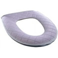 thumbnail image 2 of Bathroom Soft Thicker Warmer Toilet Seat Cover Pads Waterproof Cloth Toilet Cover Seat Lid Pad Home Decoration Toilet Seat Cover, 2 of 6