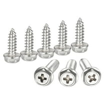 Phillips Hex Washer Self Tapping Screws, M5 x 16mm 304 Stainless Steel Hex Flange Sheet Metal Screw 20pack