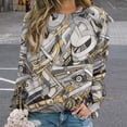 thumbnail image 2 of Sweatshirt For Womens Crewneck Abstract Oil Painting Hoodies Teen Girls Cute, 2 of 7
