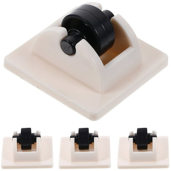 OUNONA White Plastic 4-Pack Non-Swivel One Way Wheel Casters for Furniture, Small Appliances, and Equipment