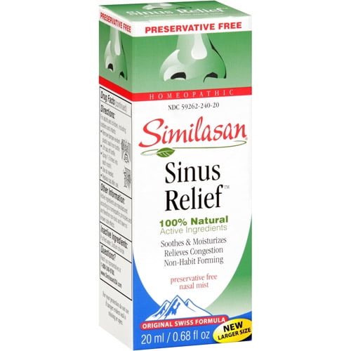 Similasan Herbal Sinus Relief Nasal Mist Spray, 0.68 oz