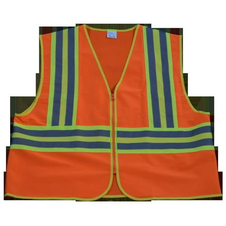 

OV2-CB2-2X-3X Safety Vest Ansi Class Ii Orange Solid Contrast Binding 2 2X & 3X