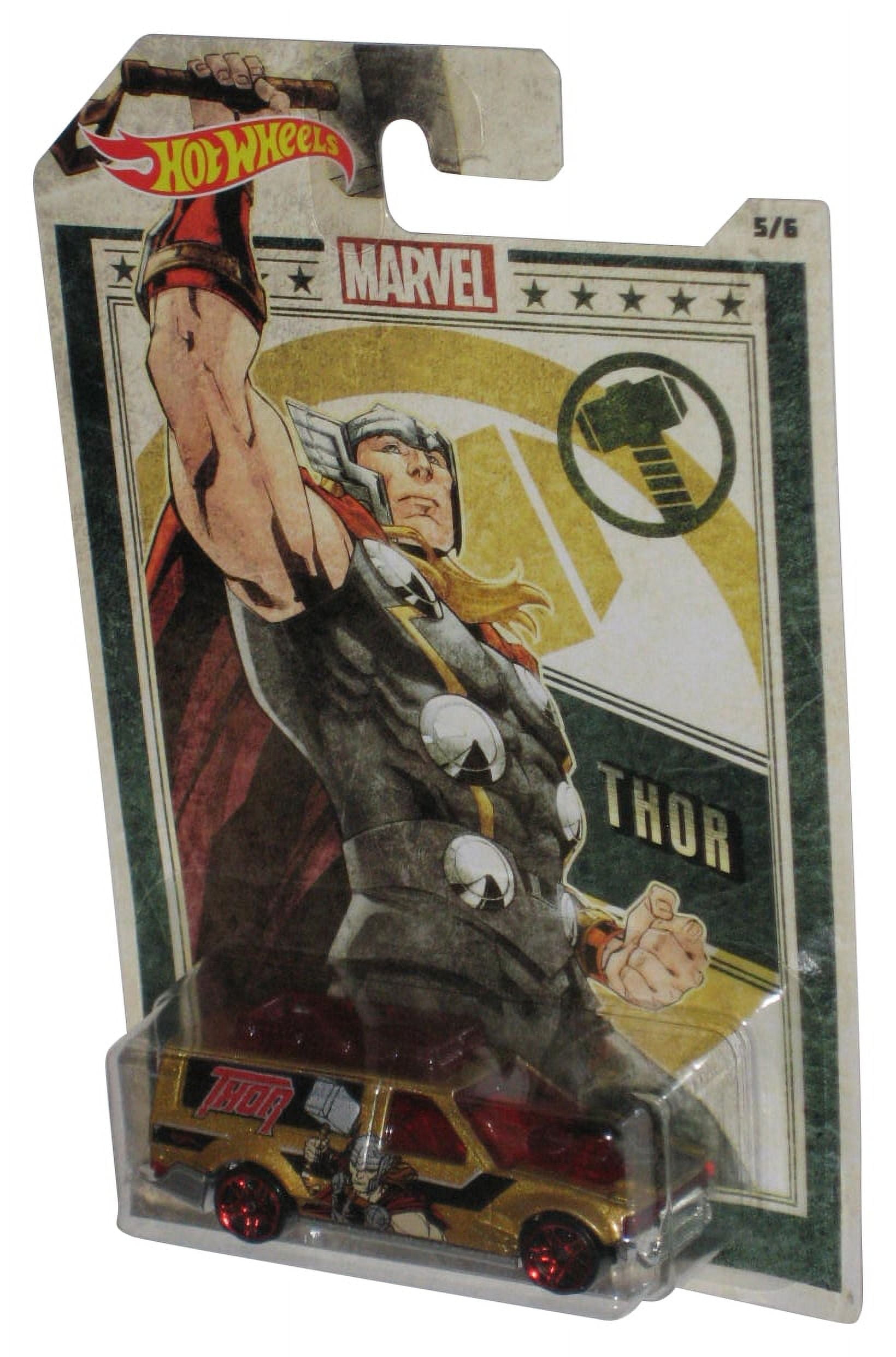 Set Di 5 Auto Hot Wheels Marvel Character Cars - Modelli In Scala 1:64