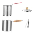 thumbnail image 3 of Deep Fryer Pot Cocina con Cesta Filtrante Tapa Segura Pinzas Prácticas y Recipiente Compacto de Acero Inoxidable Adecuado para Preparar Snacks Sopas y Leche en Casa Cocina Campamento, 3 of 7
