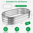 thumbnail image 5 of JERIA Raised Garden Bed,Galvanized Raised 2 Pcs 4×2×1ft Planter Boxes Outdoor with Easy Assembly, Large Garden Bed for Vegetables, Fruits, Flower, 5 of 7