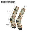 thumbnail image 5 of Daiia Sports Socks Coffee Makers Macaroons Chocolate Printed Novelty Crew Socks for Men Women Knee High Socks Cotton Socks Soft & Breathable Support Unisex Socks, 5 of 9