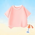 thumbnail image 6 of Bovxnpu Girls Short Sleeve T Shirts Kids Summer Tops Solid Cotton T Shirt For Kids Tees, 6 of 7