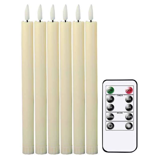 Lámparas Electrónicas Sin Llama LED Parpadeantes Velas Pilar Eléctricas 6 Sincronización