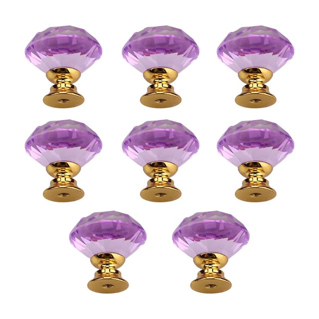 8pcs Crystal Knobs For Furniture Easy-to-install Wide Range Of Applications Kitchen Cabinet Handle