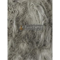Faux Fur Fabric Long Pile Shaggy Oyster GRAY 60 Wide Sold by The Yard